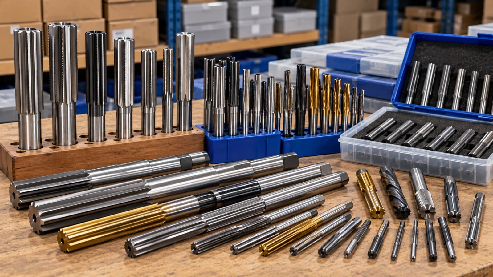 Hand and machine reamers in a range of sizes